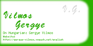 vilmos gergye business card